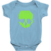 skull pixels t shirt cool funny Baby Onesie