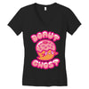 donut ghost Women's V-Neck T-Shirt