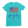 july 4th Ladies Fitted T-Shirt
