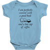 good book and coffee rectangle Baby Bodysuit