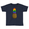 rainbow pineaplle Toddler T-shirt