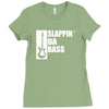 bass guitar funny music t shirt slappin da bass t shirt gifts for dad Ladies Fitted T-Shirt
