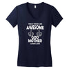 Awesome Godmother Looks Like Women's V-Neck T-Shirt