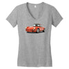 red car Women's V-Neck T-Shirt