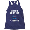 sarcastic comment loading Racerback Tank