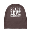 peace. love. sandy feet. Baby Beanies