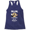 predator movie dillon licensed adult Racerback Tank