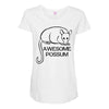 awesome possum Maternity Scoop Neck T-shirt