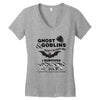 ghost &amp; goblins don't scare me! i survived carcionid cancer please sup Women's V-Neck T-Shirt