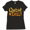 quest &amp; chill Ladies Fitted T-Shirt