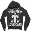 real men love cats (2) Zipper Hoodie