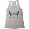 breast with pink ribbon Racerback Tank