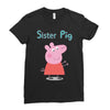 peppa pig sister pig Ladies Fitted T-Shirt