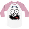 pickle rick face 3/4 Sleeve Shirt