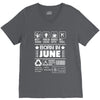 Born In June V-Neck Tee