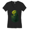 pocket raptor Women's V-Neck T-Shirt