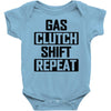gas clutch shift repeat Baby Onesie