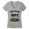 Super Cool Wife Of A Freaking Awesome Husband Women's V-Neck T-Shirt