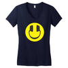happy headphones Women's V-Neck T-Shirt