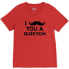 i mustache you a question V-Neck Tee