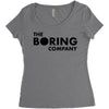 the boring company black logo Women's Triblend Scoop T-shirt