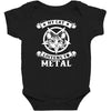 my cat listen to metal Baby Bodysuit