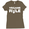 vegans rule Ladies Fitted T-Shirt