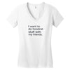 hoodrat stuff with my friends Women's V-Neck T-Shirt