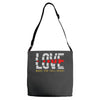 love make you fall apart Adjustable Strap Totes