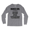 Super March Girl Long Sleeve Shirts