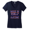 made in 1967 50 years of being awesome Women's V-Neck T-Shirt