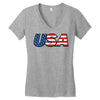 usa 3 Women's V-Neck T-Shirt