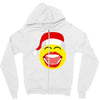 santa laughing smiley Zipper Hoodie