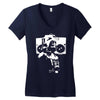 darth vader with boom box Women's V-Neck T-Shirt