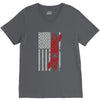 kayak american flag V-Neck Tee