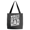 world's okayest dad funny Tote Bags