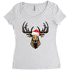 noel deer Women's Triblend Scoop T-shirt