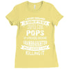 Super Cool Pops Of A Freaking Awesome Granddaughter Ladies Fitted T-Shirt