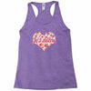 Jet'aime Flower Heart Racerback Tank