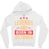 legends are born in october Zipper Hoodie