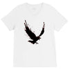 black raven with red eye V-Neck Tee
