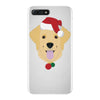 golden retriever dog with red santa's hat iPhone 7 Plus Case
