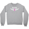 angel wing believe breast cancer Crewneck Sweatshirt