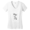 all i care about are cats and like 3 people Women's V-Neck T-Shirt