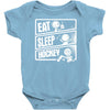 v3 eat sleep hockey Baby Onesie