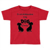 I'S NOT DRINKING ALONE IF DOG IS HOME. Toddler T-shirt
