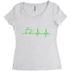 morning coffee heatbeat ekg Women's Triblend Scoop T-shirt