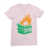 2016 dumpster fire (2) Ladies Fitted T-Shirt