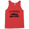 commas save lives Tank Top