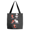 red fusion Tote Bags